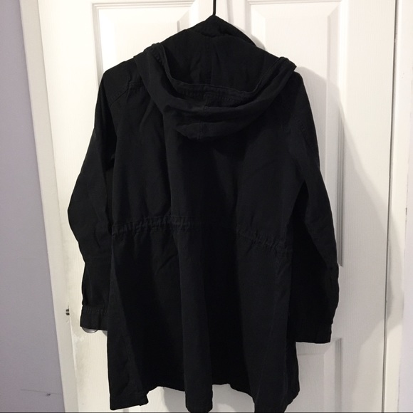 Factorie Black Hooded Parka - Picture 3 of 4